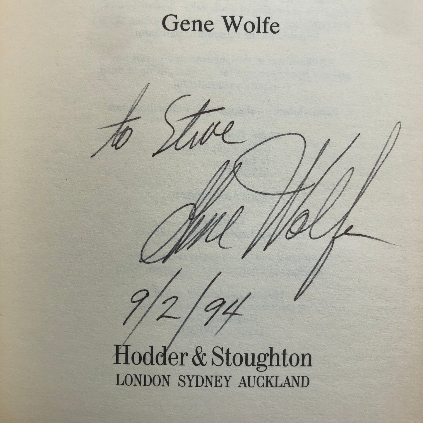 Calde of the Long Sun by Gene Wolfe (First Edition, First Print, HC, Signed, NF)