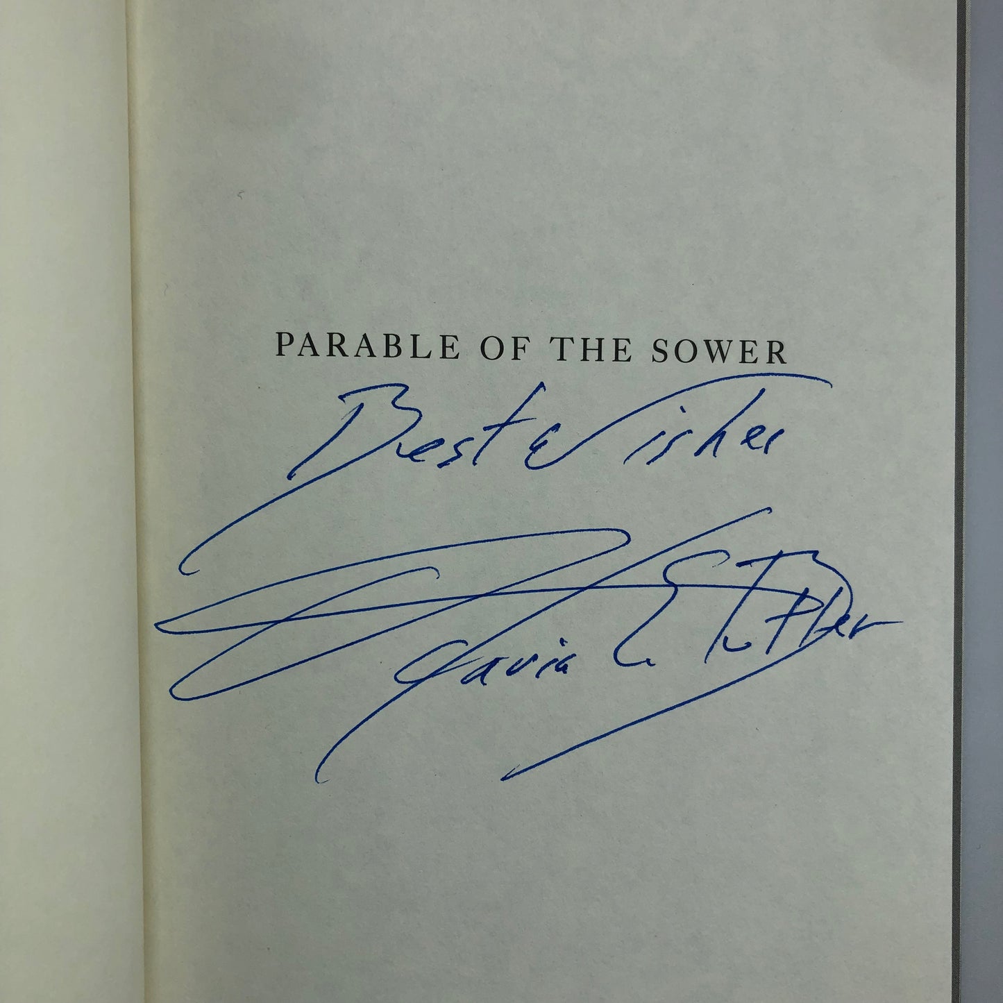 Parable of the Sower by Octavia E. Butler (First Edition, First Print, HC, Signed, F)