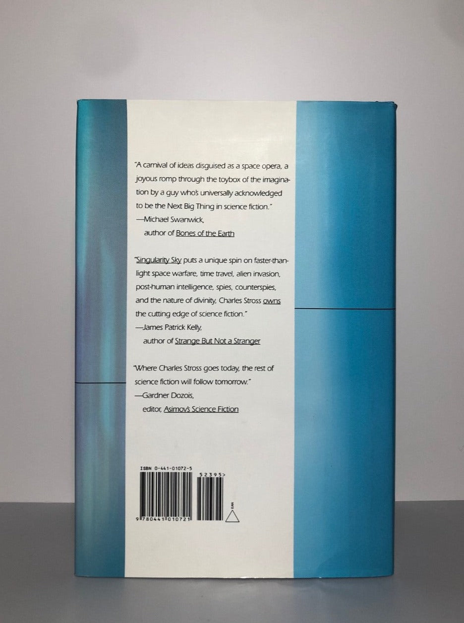 Singularity Sky by Charles Stross (First Edition, First Print, HC, NF)