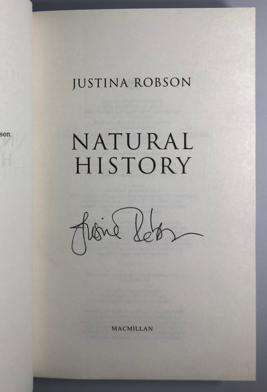 Natural History by Justina Robson (First Edition, First Print, HC, Signed, VF)