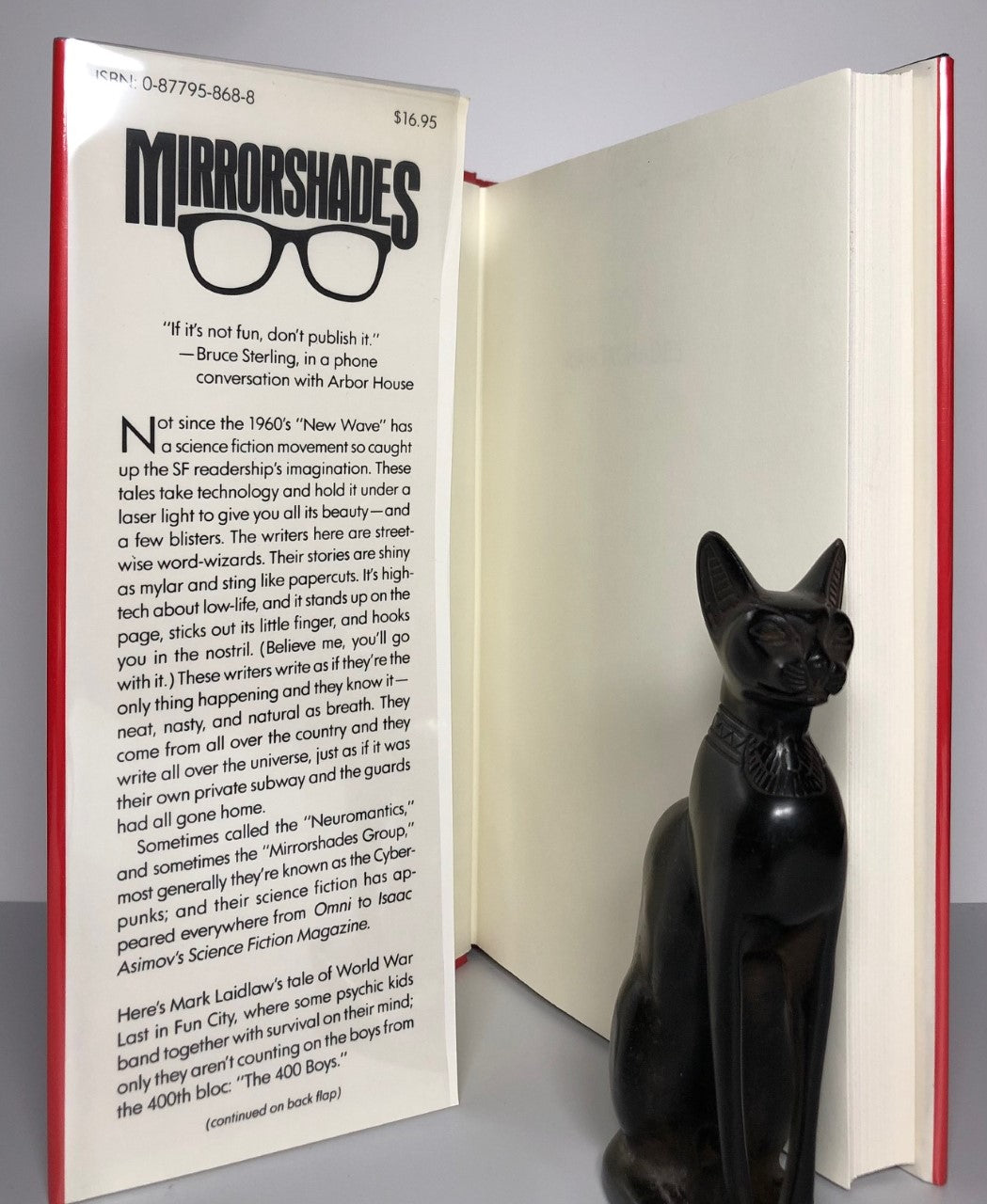 Mirrorshades The Cyberpunk Anthology edited by Bruce Sterling (First Edition, First Print, HC, F)