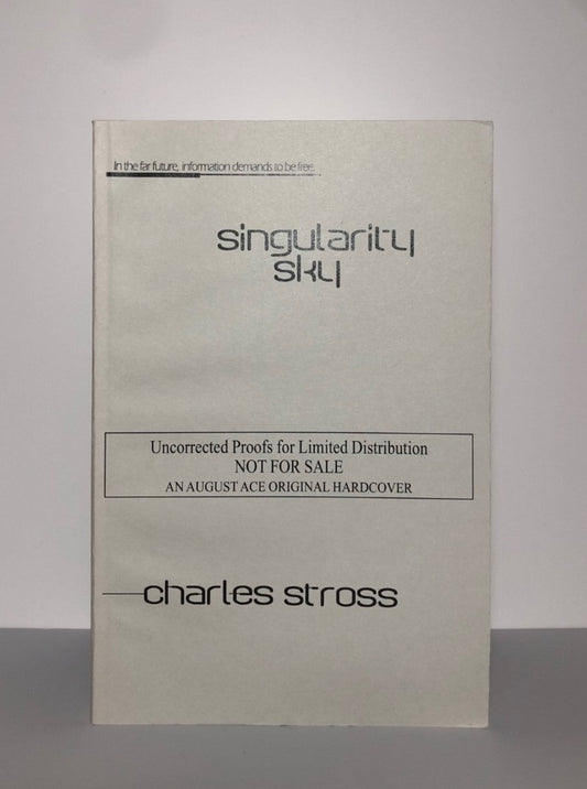 Singularity Sky by Charles Stross (Uncorrected Proof, SC, Signed, F)