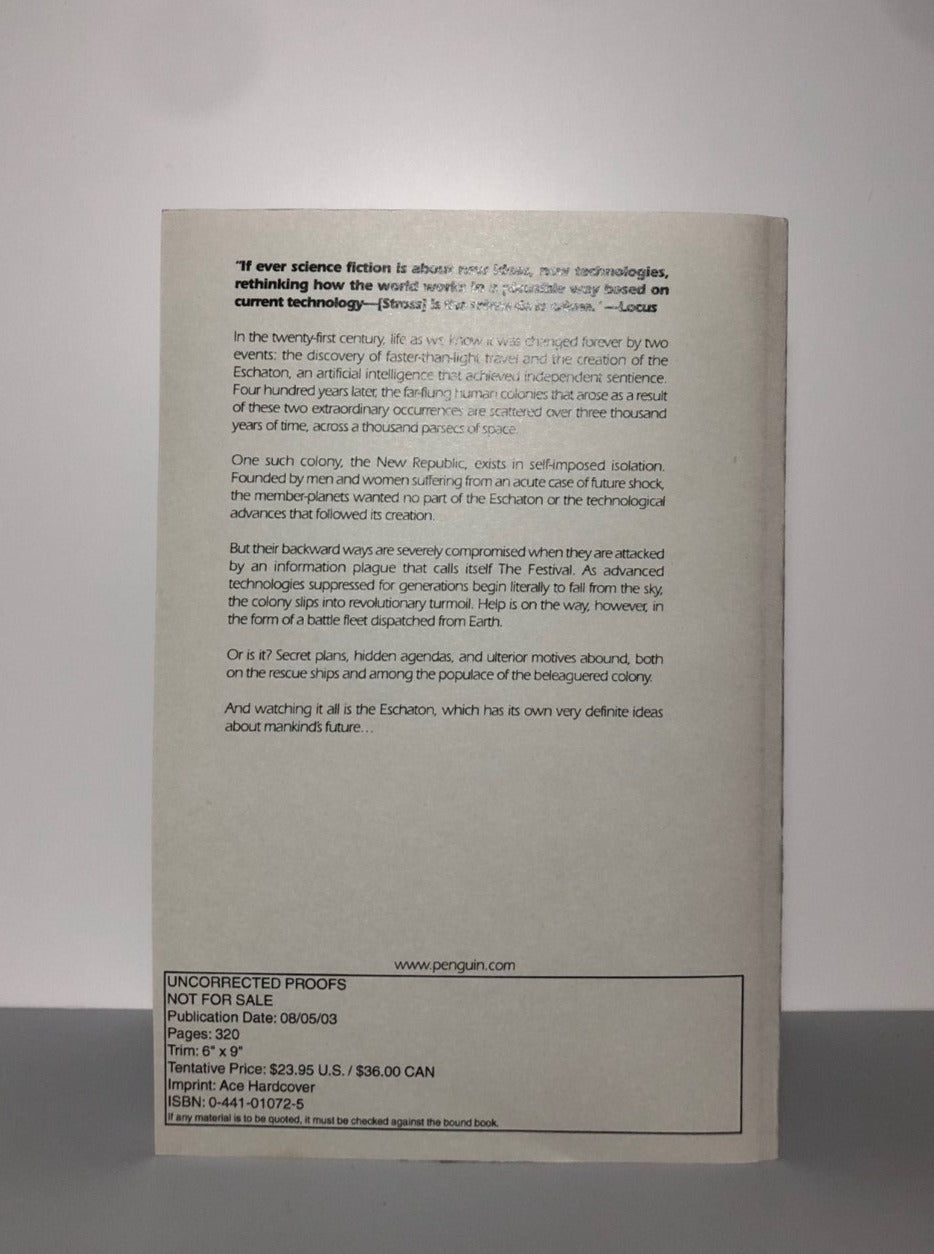 Singularity Sky by Charles Stross (Uncorrected Proof, SC, Signed, F)