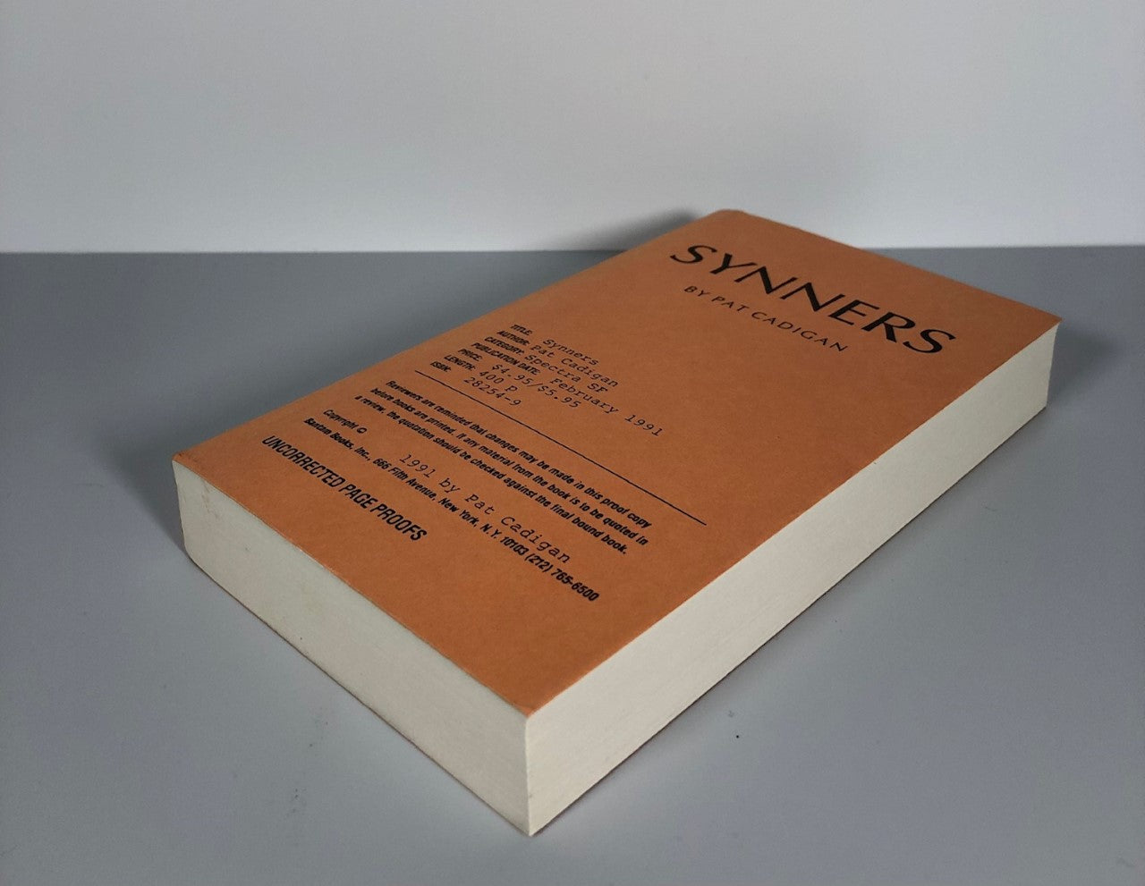 Synners by Pat Cadigan (Uncorrected Proof, SC, Signed, F)