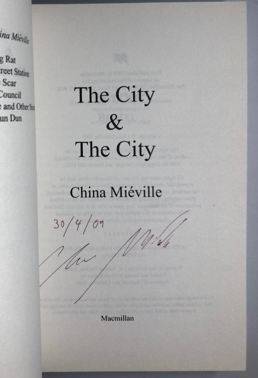 The City & The City by China Mieville (Uncorrected Proof, SC, Signed, VF)
