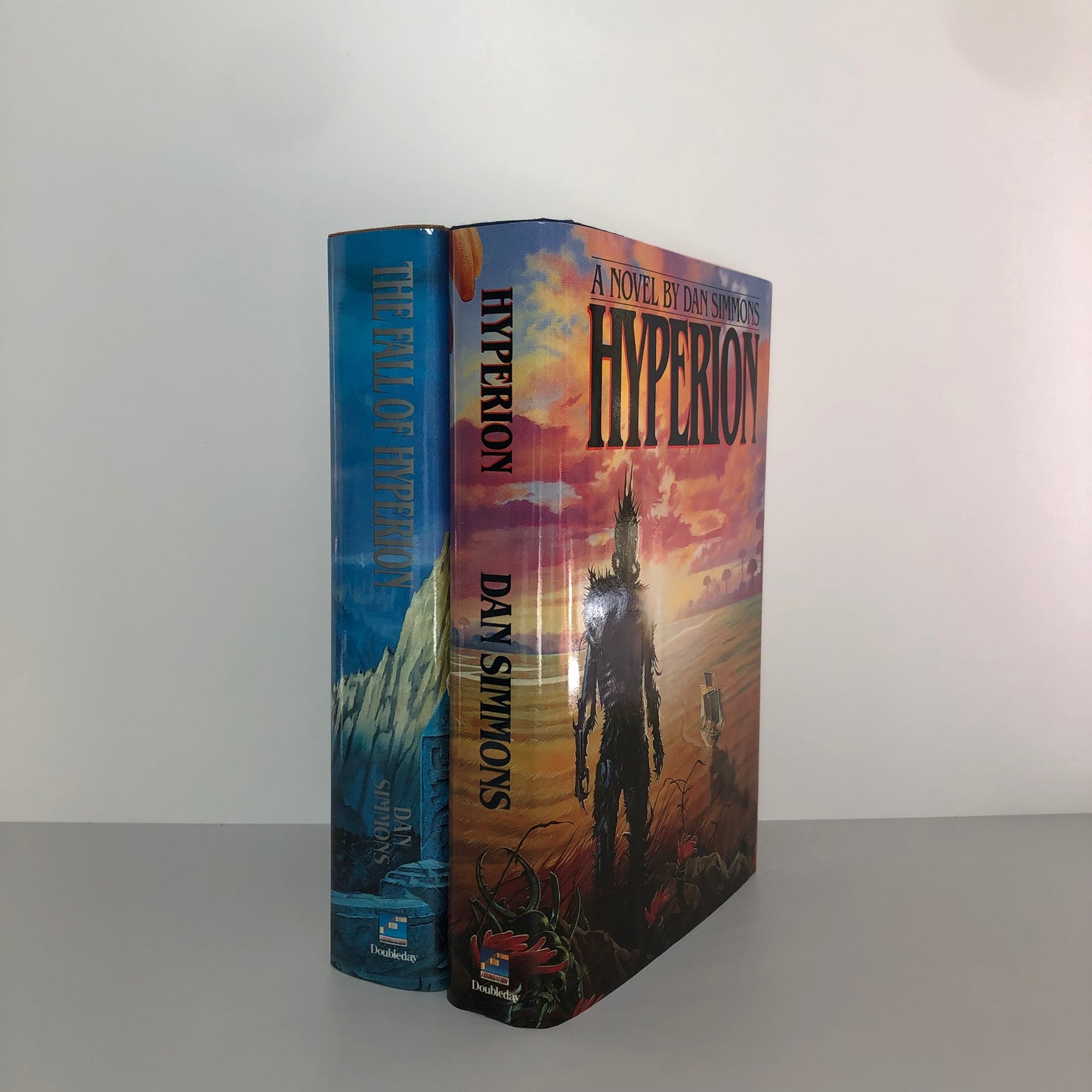 Hyperion (1989) and The Fall of Hyperion (1990) by Dan Simmons (First Edition, First Print, HC, F)