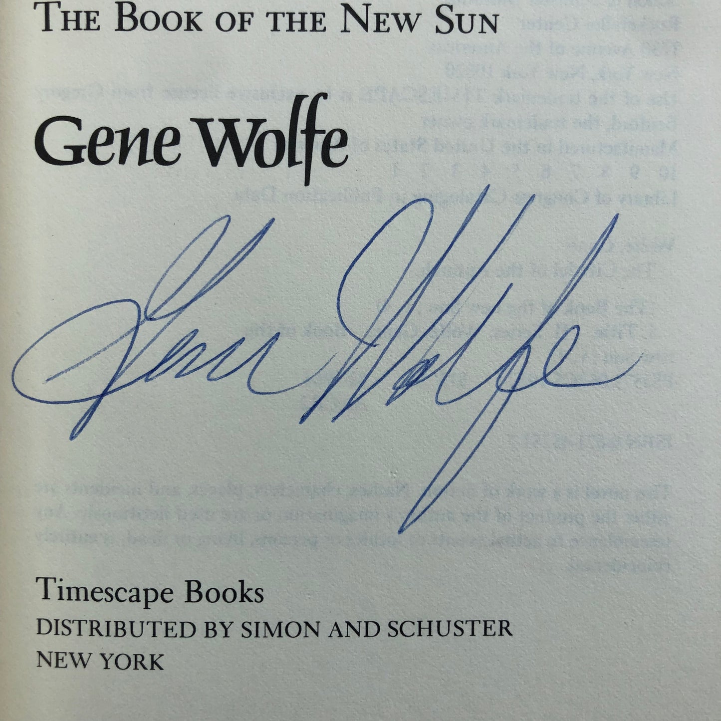 The Citadel of the Autarch by Gene Wolfe (First Edition, First Print, HC, Signed, F)