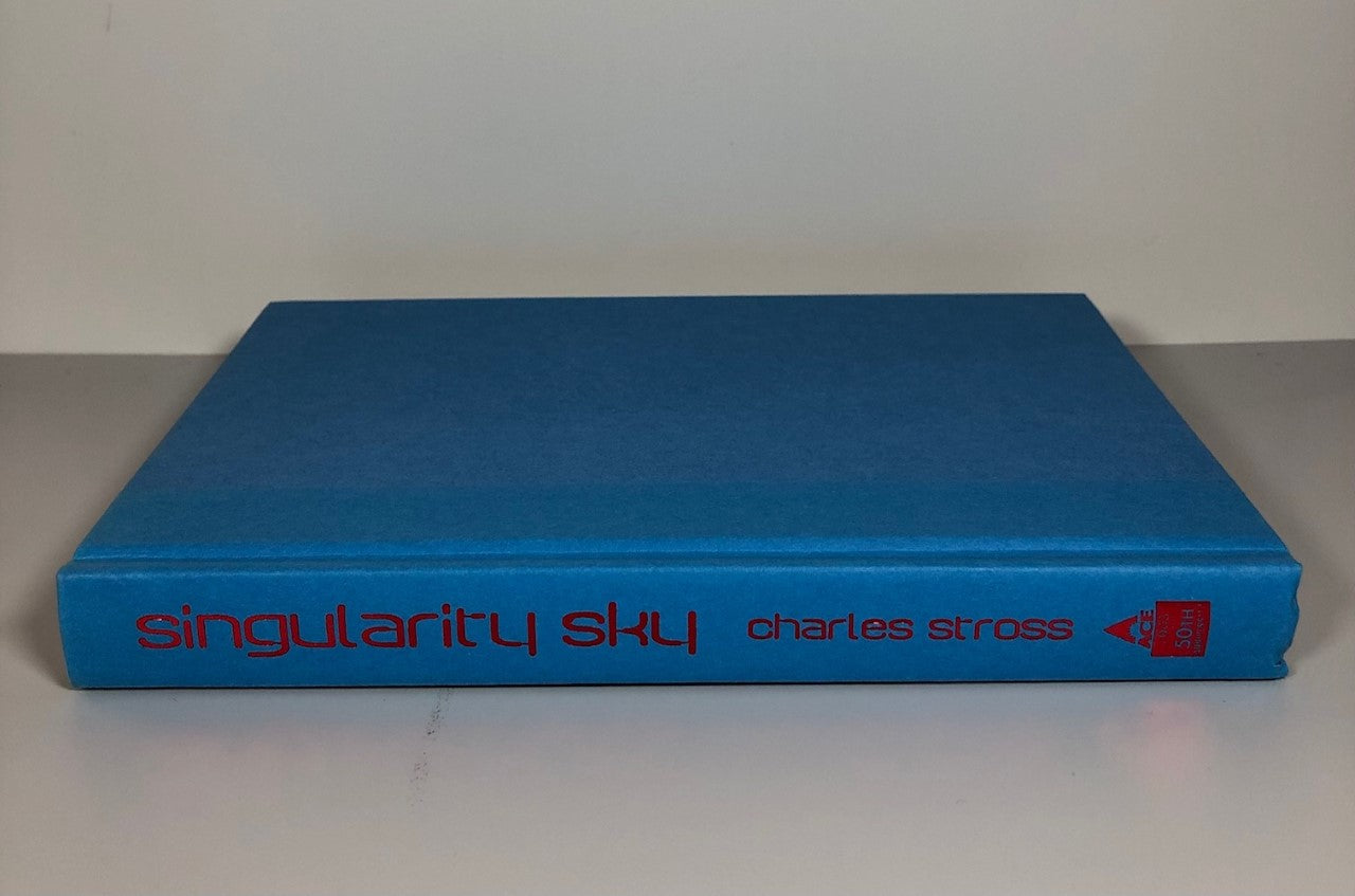 Singularity Sky by Charles Stross (First Edition, First Print, HC, NF)