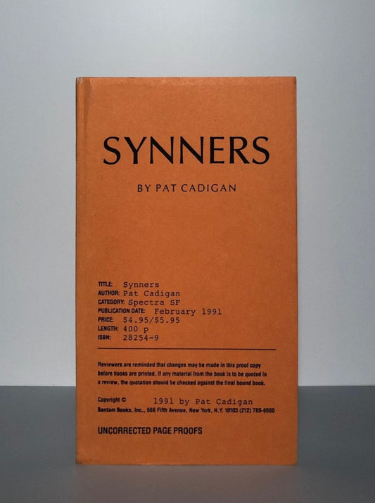 Synners by Pat Cadigan (Uncorrected Proof, SC, Signed, F)
